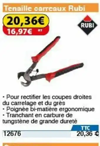 Tenaille carreaux Rubi