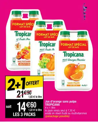 Cora x Carrefour Jus d'orange sans pulple offre