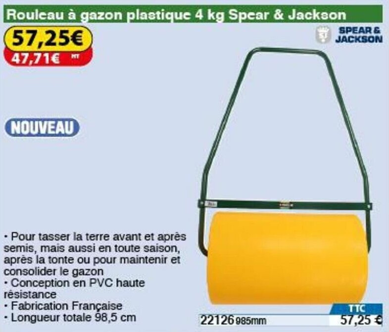 Promo Rouleau à Gazon Plastique 4kg Spear & Jackson chez Toolstation