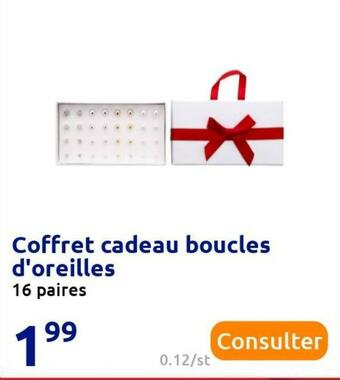 Coffret cadeau boucles d'oreilles