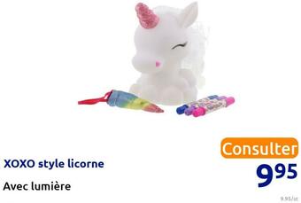 Action Xoxo style licorne offre