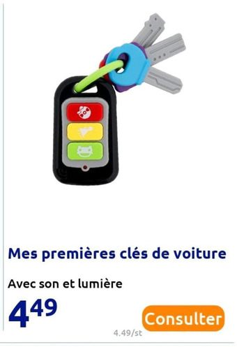 Action Mes premières clés de voiture offre