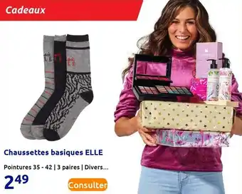 Action Elle chaussettes basiques elle offre