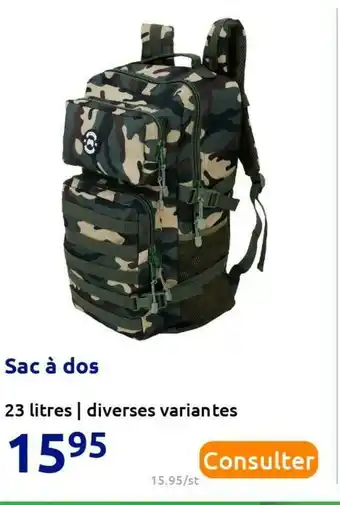 Action Sac à dos offre