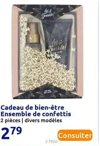 Action Cadeau de bien-être ensemble de confettis offre