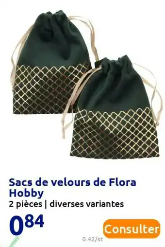 Sacs de velours de flora hobby