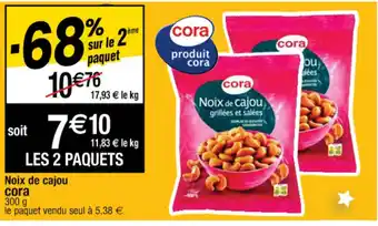 Cora x Carrefour Noix de cajou offre