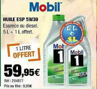 Autobacs Huile Esp 5w30 Mobil offre