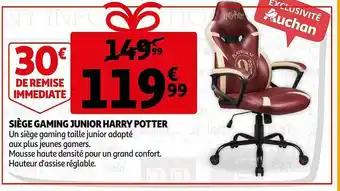 Auchan Siège Gaming Junior Harry Potter offre