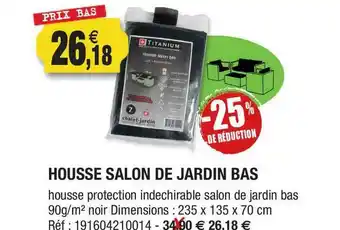 Outiror Housse Salon De Jardin Bas -25% De Réduction offre