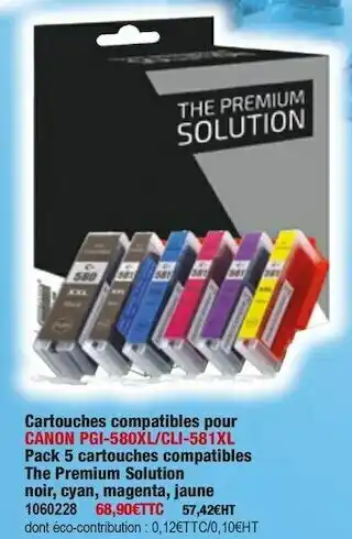 Plein ciel Canon cartouches compatibles pour pgi-580xl/cli-581xl offre