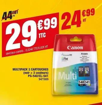 Plein ciel Canon multipack 2 cartouches (noir + 3 couleurs) offre