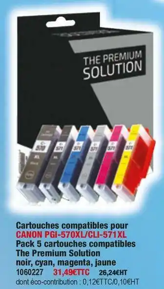 Canon cartouches compatibles pgi-570xl/cli-571xl