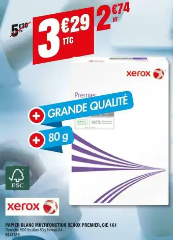 Plein ciel Xerox papier blanc multifonction premier, cie 161 offre