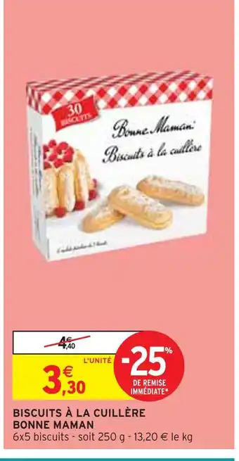 Intermarché BONNE MAMAN BISCUITS À LA CUILLÈRE offre