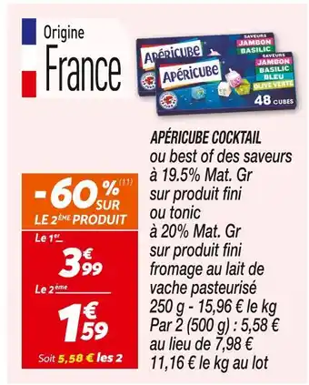 Netto APÉRICUBE APÉRICUBE COCKTAIL offre