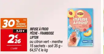 Netto LIPTON INFUSE À FROID PÊCHE - FRAMBOISE offre