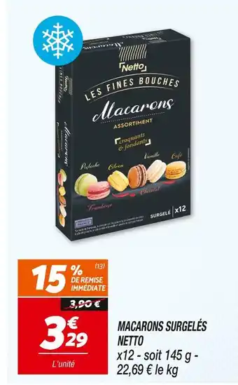 Netto NETTO MACARONS SURGELÉS offre
