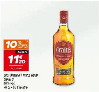 Netto GRANT'S SCOTCH WHISKY TRIPLE WOOD offre