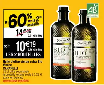 Cora x Carrefour Huile d'olive vierge extra bio vivace offre