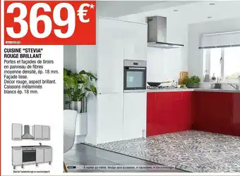 Brico Dépôt Cuisine Stevia Rouge Brillant offre