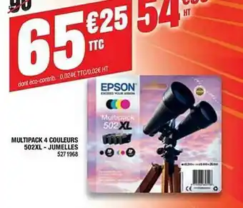 Plein ciel Multipack 4 Couleurs 502xl - Jumelles Epson offre