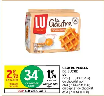 Intermarché Hyper GAUFRE PERLES DE SUCRE LU offre