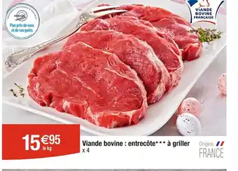Cora x Carrefour Viande bovine: entrecôte*** à griller offre