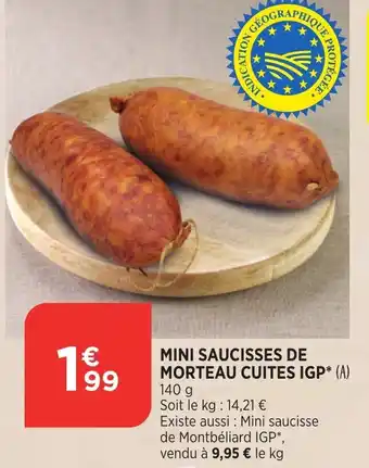 Mini saucisses de morteau cuites IGP