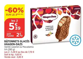 Bâtonnets glacés häagen-dazs