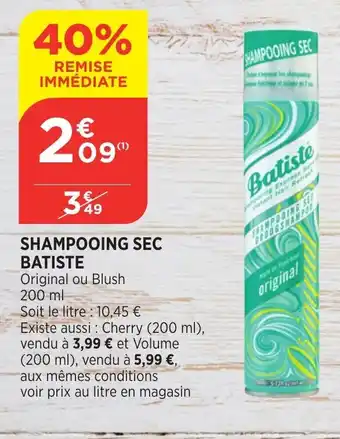 Shampooing sec batiste