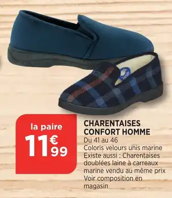 Charentaises confort homme