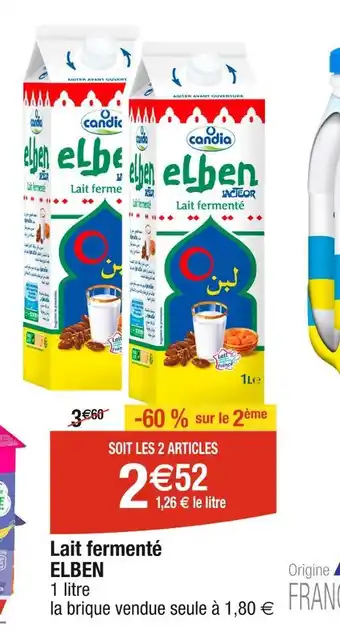 Cora x Carrefour ELBEN Lait fermenté offre