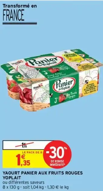 Intermarché Yaourt panier aux fruits rouges yoplait offre