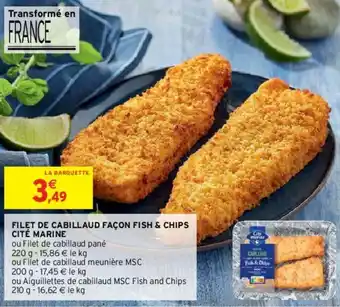 Intermarché Filet de cabillaud façon fish & chips offre