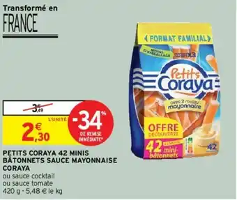 Intermarché Petits Coraya 42 minis Bâtonnets sauce mayonnaise offre