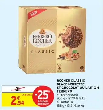 Intermarché Rocher Classic glace Noisette offre