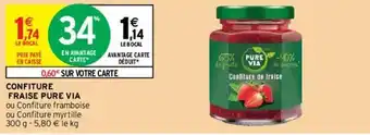 Intermarché Confiture fraise pure Via offre