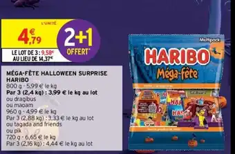 Intermarché Méga-fête Halloween surprise Haribo offre
