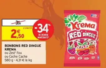 Intermarché Bonbons red dingue Krema offre