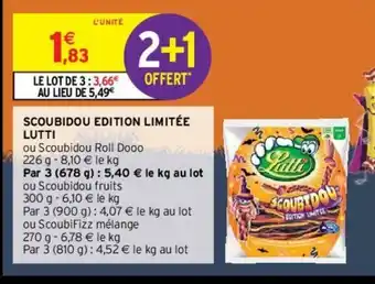 Intermarché Scoubidou edition limitée Lutti offre