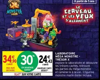 Intermarché Laboratoire méga Monstre - Trésor offre