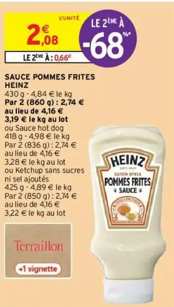 Intermarché Sauce Pommes frites Heinz offre