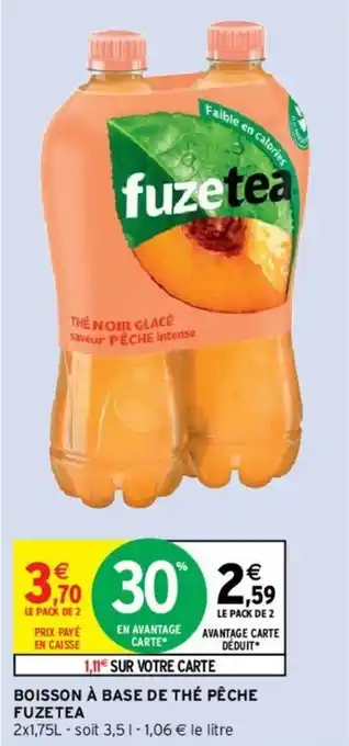Boisson à base de thé pêche Fuzetea