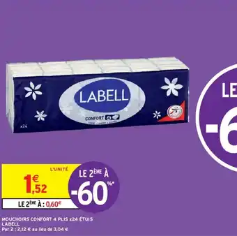 Intermarché Mouchoirs confort 4 Plis offre