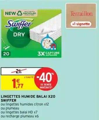 Intermarché Lingettes humide de Balai X20 offre