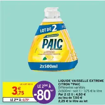 Intermarché Liquide vaisselle Extreme Citron offre