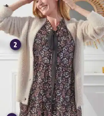 Intermarché Gilet col V Poils Long femme Eldys offre