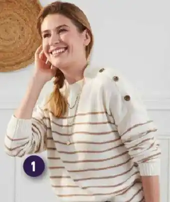 Intermarché Pull Boutons Épaules Fantaisie Femme offre