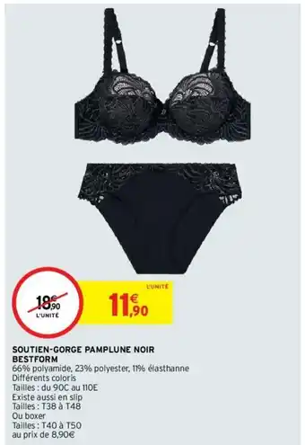 Intermarché Soutien-Gorge Pamplune Noir offre